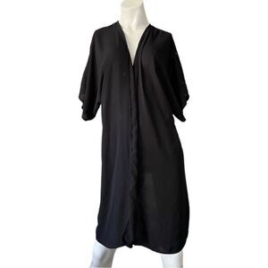 Mossimo Womens Open Front Cardigan Size XS Black Lace Back Contemporary